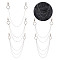 5Pcs 5 Styles Brass Pocket Pants Waist Chains with Zinc Alloy Clasps, Hip Hop Punk Jeans Chains Wallet Chains, Platinum, 16-7/8 inch(43cm), 1Pc/style