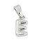 Brass Charms, Letter, Cadmium Free & Lead Free, Long-Lasting Plated, Rack Plating, Letter E, 10x5.5x2.5mm, Hole: 3x5mm