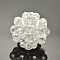 Transparent Glass Crystal Round Woven Beads, Cluster Beads, Clear, 14mm, Beads: 4mm