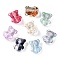 Transparent Glass Beads, Bear, Gradient Color, Mixed Color, 14x12x9.5mm, Hole: 1~1.2mm