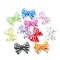 Transparent Acrylic Beads, Bowknot, Mixed Color, 23x29x7mm, Hole: 2.7mm