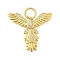 Brass Micro Pave Cubic Zirconia Pendants, Angel Charms, Lead Free & Cadmium Free, Rack Plating, Long-Lasting Plated, with Jump Ring, Real 18K Gold Plated, 34x30.5x3mm, Hole: 3mm