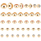 48Pcs 4 Style Brass Beads, with Silicone inside, Slider Beads, Long-Lasting Plated, Rondelle, Real 14K Gold Plated, 4~7.5x2.5~4mm, Hole: 0.8~1.4mm, 12pcs/style