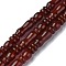 Natural Carnelian(Dyed & Heated) Beads Strands, Texture Tube, Islamic Prayer Beads for Rosary, 24x6.5mm, Hole: 1.5mm, about 14pcs/strand, 16.34 inch(41.5cm)
