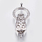 Brass Fold Over Magnetic Clasps, Platinum, 31mm