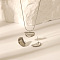 Bean Stainless Steel Stud Earrings & Pendant Necklaces Sets for Unisex, Stainless Steel Color