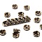 Brass Rhinestone Spacer Beads, Grade AAA, Wavy Edge, Nickel Free, Antique Bronze Metal Color, Rondelle, Crystal, 8x3.8mm, Hole: 1.5mm