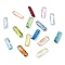 Pointed Back Glass Rhinestone Cabochons, Faceted, Rectangle, Mixed Color, 15x5x3~4mm