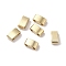 Brass Bead, Lead Free & Cadmium Free, Rectangle, Real 24K Gold Plated, 2.5x5x2mm, Hole: 0.9mm