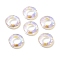 Electroplate Glass Linking Rings, Crystal Cosmic Ring, Prism Ring, Faceted, Round Ring, Clear AB, 14x3.5mm, Inner Diameter: 8mm