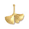 304 Stainless Steel Pendants, Ginkgo Leaf Charm, Golden, 29x25.5x2mm, Hole: 0.9mm