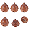 Wood Pendants, Undyed, Bell Charm, Camel, 23x21mm, Hole: 1.2mm