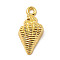 Alloy Pendants, Shell Shape, Golden, 19x9.5x5mm, Hole: 1.8mm, about 1162pcs/1000g