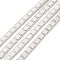 Imitation Leather Cords, with Metallic Cord, Flat, White, 8x1mm