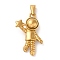 PVD Vacuum Plating 304 Stainless Steel Pendants, Long-Lasting Plated, Spaceman with Star Charm, Golden, 33x23x8mm, Hole: 6x3mm