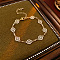 Hollow Out Brass Cloud Link Bracelets for Women, Golden, 9-5/8 inch(24.4cm)