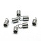 Tarnish Resistant 304 Stainless Steel Terminators, Cord Coil, Stainless Steel Color, 10.8x5.5mm, Hole: 4mm