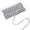 AHANDMAKER 10 Yards Sliver Pearls Bead Trim, Half-Round Beads Spool Garland Flat Back Acrylic Pearl Cabochons Roll Strand for Wedding Bouquets Dress Costume DIY Jewelry Craft Project Home Decor
