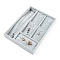 6 Grids Velvet Jewelry Display Stands, Jewelry Organizer Holder for Necklace Rings Pendants Storage, Rectangle, Gainsboro, 24.5x17.5x3.2cm