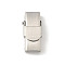 304 Stainless Steel Watch Band Clasps, Matte Style, Rectangle, Stainless Steel Color, 25x12x6mm, Hole: 6x3mm