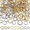 SUPERFINDINGS 60Pcs 3 Sizes Brass Bead Frames 9/11/13mm Double Hole Brass Circle Bead Frames Circle Ring Shaped Metal Links Connectors for Jewelry Making