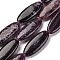 Natural Lepidolite Beads Strands, Flat Oval, 29~30x12x5.5mm, Hole: 0.7mm, about 13pcs/strand, 14.96''(38cm)