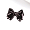 CCB Acrylic Cabochons, Bowknot, Black, 33x46x7.3mm