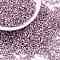 Cylinder Seed Beads, Metallic Colours, Uniform Size, Lilac, 2x1.5mm, Hole: 0.8mm, about 888pcs/10g