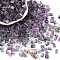 Transparent Spray Painted Glass Seed Beads, Triangle, Colorful, 6x5x4.3mm, Hole: 1.2mm, about 2368pcs/pound