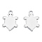 Non-Tarnish 201 Stainless Steel Charms, Turtle, Stainless Steel Color, 15x10x1mm, Hole: 1.2mm