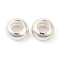 Brass Beads, Cadmium Free & Lead Free, Rondelle, Long-Lasting Plated, Silver, 6x3.5mm, Hole: 2.5mm