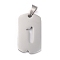 Non-Tarnish 304 Stainless Steel Pendants, Manual Polishing, Rectangle with Number, Rainbow, Stainless Steel Color, Num.1, 27.5x14.5x1.5mm, Hole: 3.5mm
