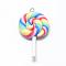 Handmade Polymer Clay Big Pendants, Lollipop, Colorful, 43~52x27~29x7~10mm, Hole: 2mm
