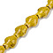 Handmade Porcelain Beads Strands, Fish, Goldenrod, 19~19.5x15x9mm, Hole: 1.6mm, about 20pcs/strand, 14.76''(37.5cm)