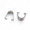 Tarnish Resistant 304 Stainless Steel Snap on Bails, Stainless Steel Color, 7x6.5x3mm, Pin: 0.4mm