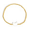 1Pc Bohemian Summer Glass Seed Beaded Bracelets, Shell Beads Bracelets for Women, Moon, Inner Diameter: 6-7/8 inch(17.5cm)