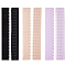 BENECREAT 6Pcs 3 Colors Elastic Corset Extender, Polyester Elastic Corset Extender, 3 Rows of 18 Hook Back Bra Adjusters with Stainless Steel Rings and Hooks, for Corset Shapewear Waist