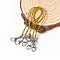 Mobile Straps, with Polyester String and Alloy Findings, Dark Goldenrod, 70mm