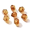 Acrylic Beads, Imitation Gemstone Beads, Polygon, Faceted, Chocolate, 10x10x10mm, Hole: 1.5mm, about 570pcs/500g
