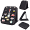 Felt 3-Ring Bindier Brooch Enamel Pin Display Holder, Pins Collection Storage Organizer Display Pages, Black, 24.5x20x27cm