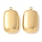 304 Stainless Steel Pendants, Manual Polishing, Golden, Ion Plating(IP), Rectangle, 20.5x11.5x6.5mm, Hole: 1.4mm