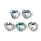 K5 Glass Rhinestone, Imitation Czech Rhinestone, Faceted, Heart, Mixed Color, 8x8x4mm