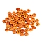 Olivary Nucleus Beads, Flat Round, Sandy Brown, 6x2mm