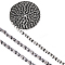 CHGCRAFT 2.5 Yards Hot Fix Pyramid Nailhead Trim 304 Stainless Steel Silver Rivet Studed Cord with Adhesive Back for Cloth Accessories Decoration