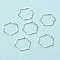 Brass Linking Rings, Long-Lasting Plated, Cadmium Free & Lead Free, Hexagon, 925 Sterling Silver Plated, 12x13.5x1mm, Inner Diameter: 10.5x12mm