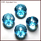 K9 Glass, Imitation Austrian Crystal Beads, Grade AAA, Faceted, Rondelle, Deep Sky Blue, 10x7mm, Hole: 0.9~1mm