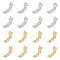 16Pcs 2 Colors 304 Stainless Steel Connector Charms, Lotus Root Slices Links, Golden & Stainless Steel Color, 10x25x1mm, Hole: 1.5mm, 8pcs/color