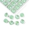 Pointed Back Glass Rhinestone Cabochons, Imitation Tourmaline, Faceted, Square, Green, 8x8x5mm