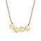 Stainless Steel Pendant Necklace, Hollow Dog Paw Prints, Golden, No Size