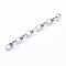 Opaque Spray Painted Acrylic   Linking Cable Chains, Quick Link Chains, Silver, 18.5x11.5x5mm, about 39.37 inch(1m)/strand